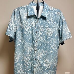 Hurley Light Blue Abstract Button Down Shirt